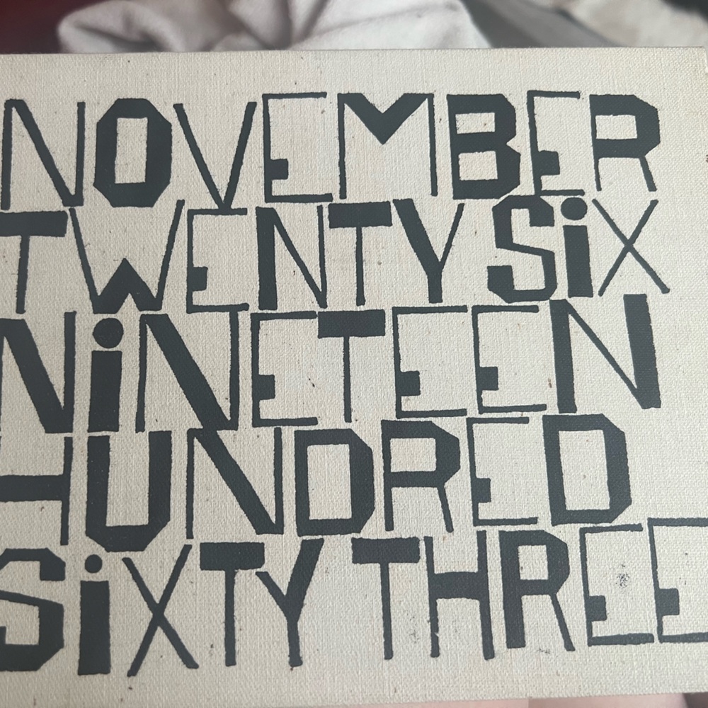 November Twenty Six Nineteen Hundred Sixty Three JFK Assassination book